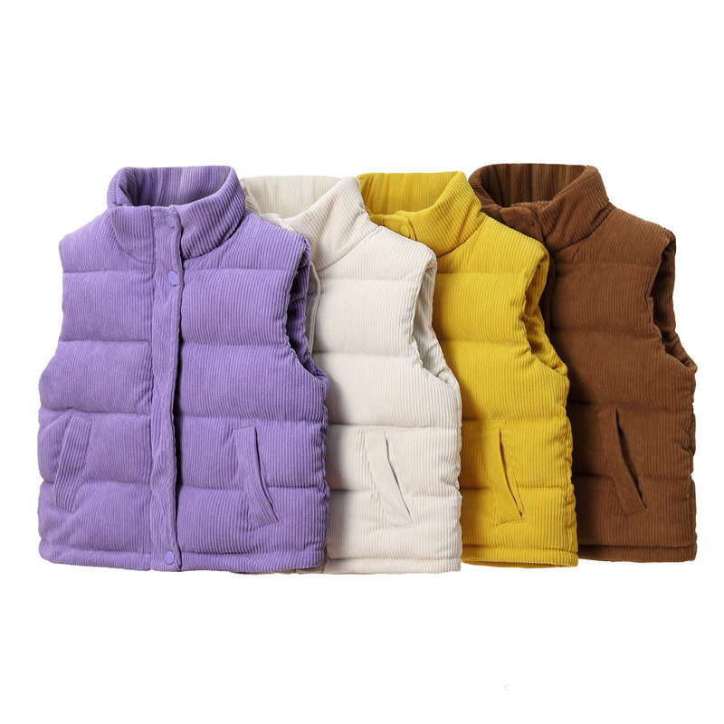 2025秋冬新款童装宝宝儿童羽绒棉灯芯绒马甲男女童立领中小童背心,童装/婴儿装/亲子装,马甲,淘宝优惠券,粉丝福利购,淘宝优惠卷