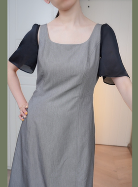 显瘦遮肉di一名遮肩膀大臂byebye肉抹胸极简设计袖子实穿通勤美搭