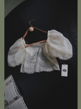 定制款米黄色蕾丝抹胸+假袖法式防走光告别byebye肉显瘦百搭经典