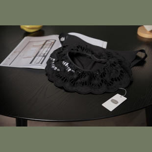 叠搭时髦icon 高级嗲酷2024小众内搭翻领镂空北欧ins黑白假领子女