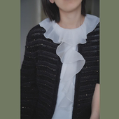 不经意间 上衣内搭 矜持微甜清新荷叶边高级感轻柔飘逸荷叶边无袖