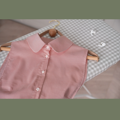 淡淡皮粉色奶fufu灯芯绒假领子