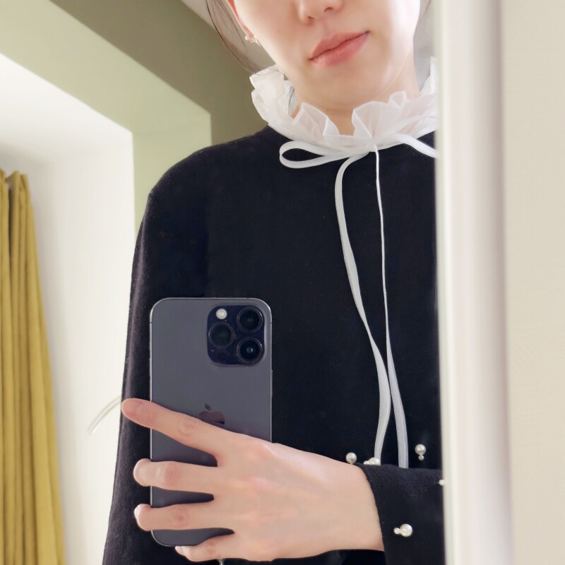 ttunique高性价比～内搭显瘦美仙梦幻白色甜美梦幻纱纯净 假领子