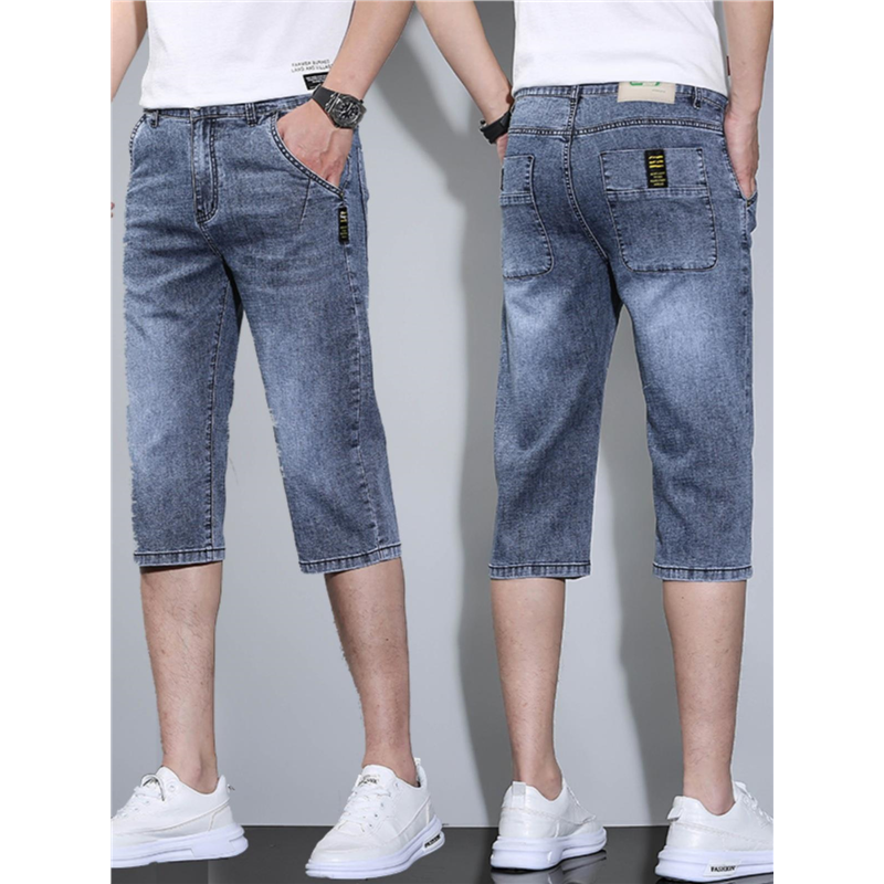 以纯YISHON牛仔短裤男夏季
