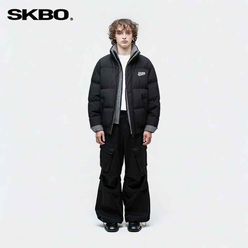 SKBO 休闲棉服男女款2025新款冬季加厚保暖棉袄潮流立领棉衣外套,男装,棉衣,淘宝优惠券,粉丝福利购,淘宝优惠卷
