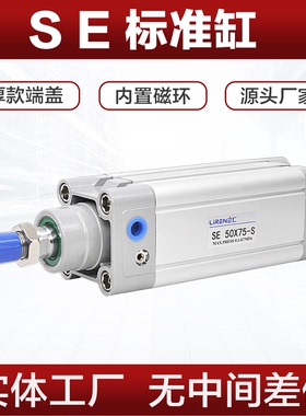 SE气缸32 40 50 63 80 100 125X50X150X200X300SN单杆大推力气缸