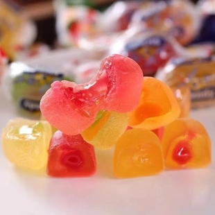 盛莱德俄罗斯风味爆浆软糖多口味果汁夹心糖果水果糖儿童休闲零食