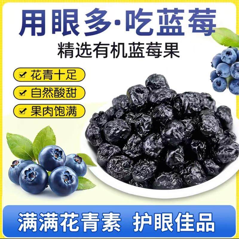宏吉小店长白山蓝莓干无糖无添加原味果脯蜜饯果干儿童健康零食品