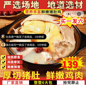 滨兰食品正宗胡椒猪肚鸡加热即食鲜嫩肚包鸡预制菜半成品广东美食