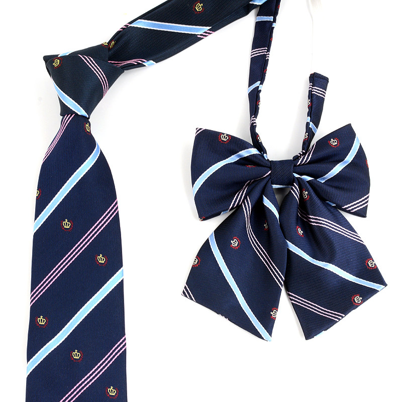 男生女生日韩jk制服领结领带 学生校服领花 水手皇冠字母刺绣领结