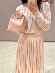 特价清仓LP同款意大利原厂纱羊绒蚕丝圈圈纱早秋针织上衣半裙套装