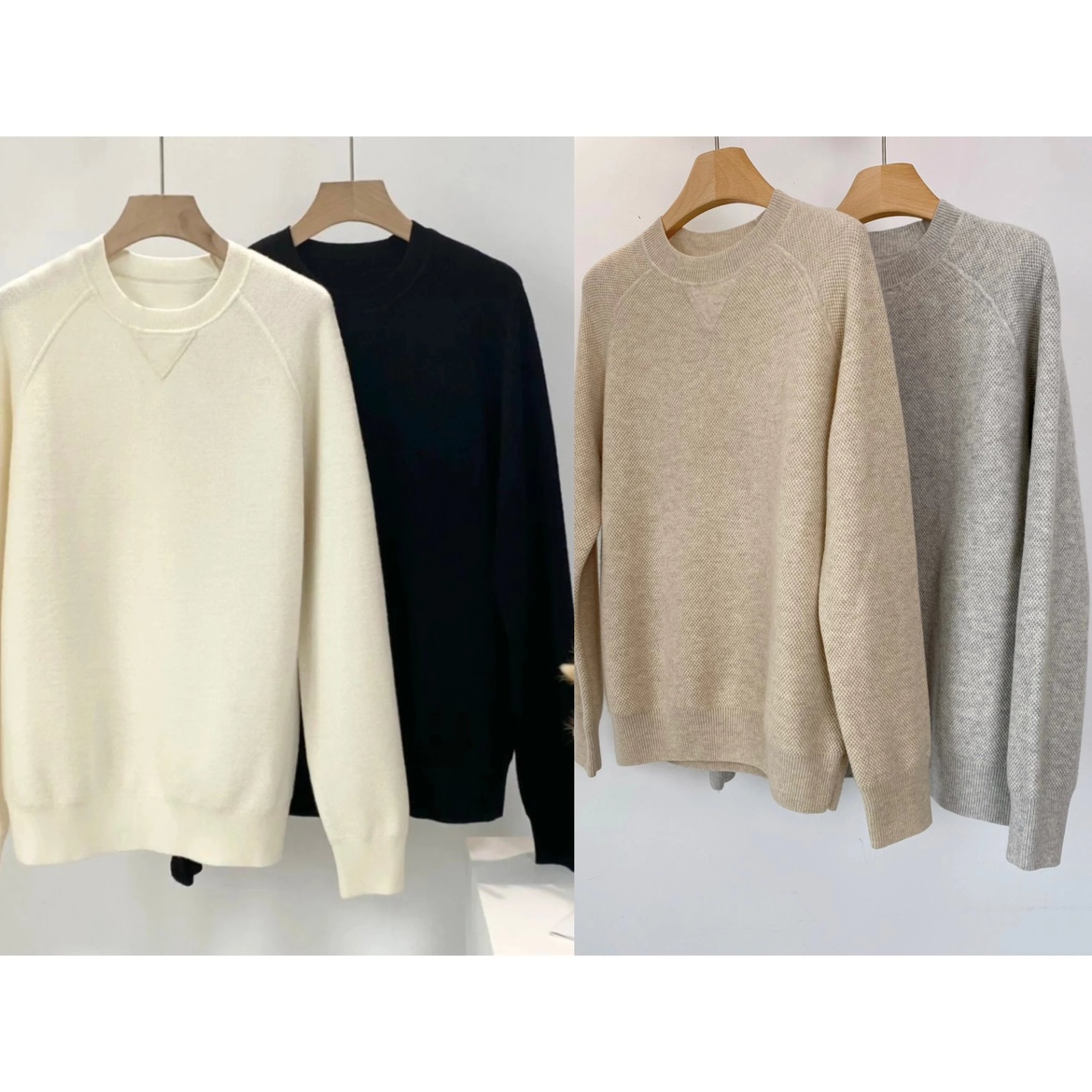 小禾巴黎线重磅男装原纱扬子羊毛和康赛妮羊毛羊绒加厚款套头毛衣