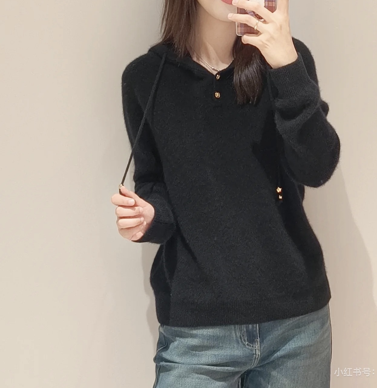 国货老牌原厂Kvss原纱原厂拉毛100山羊绒连帽衫