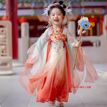 汉服女童连衣裙齐胸襦裙套装断码清仓