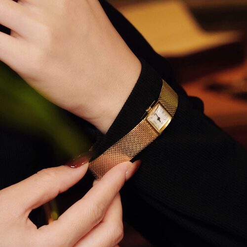 伯家中古18k机械表｜简约等宽镯形腕表  17.5*15.5*15.5