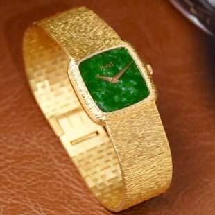 伯家中古18k｜天花板珠宝表稀有翡翠盘机械表