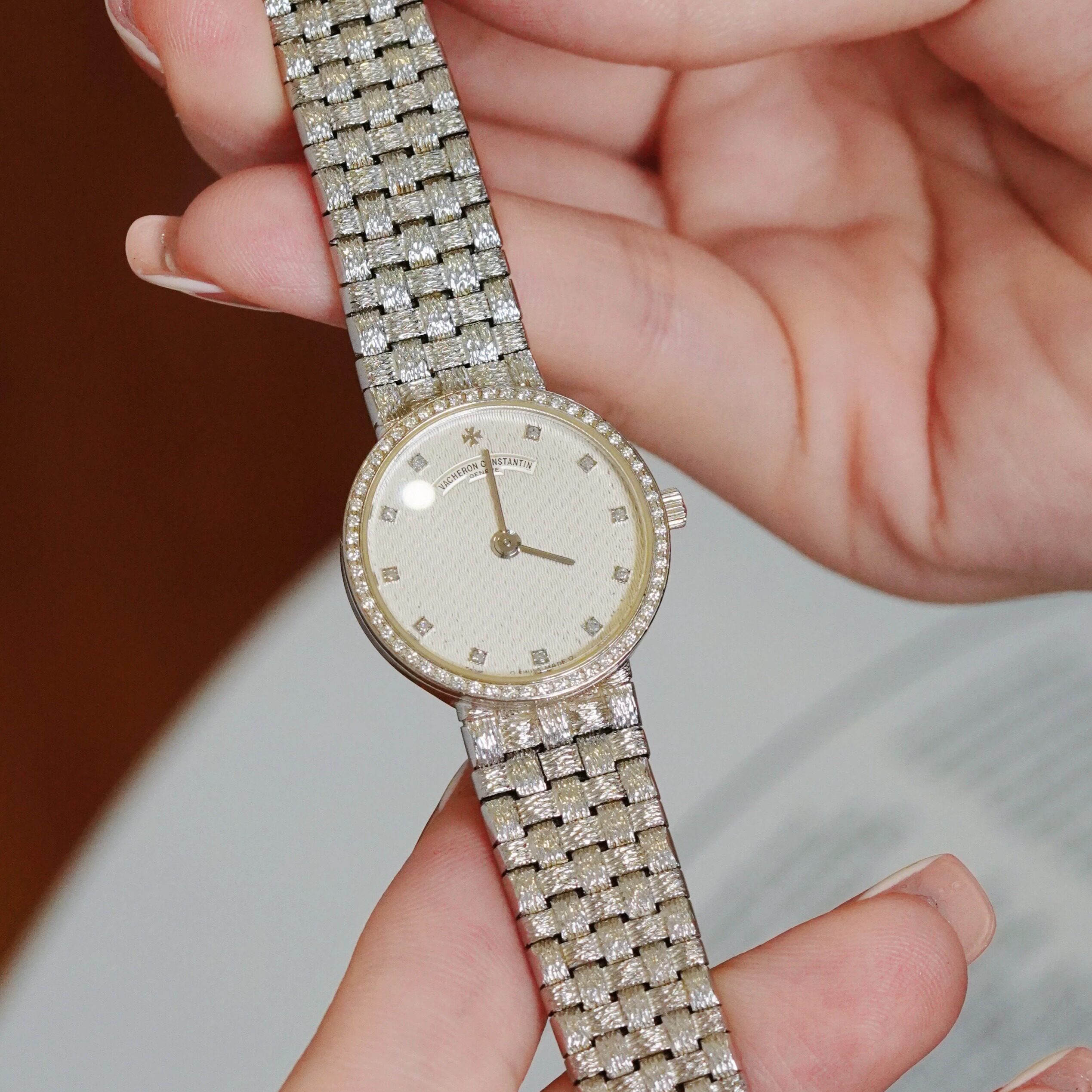 江家中古18k｜大全套白金传承清冷干净石英表15.5长*23.5*23.5