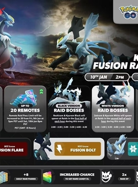 pokemon go代打焰白酋雷姆，焰黑酋雷姆