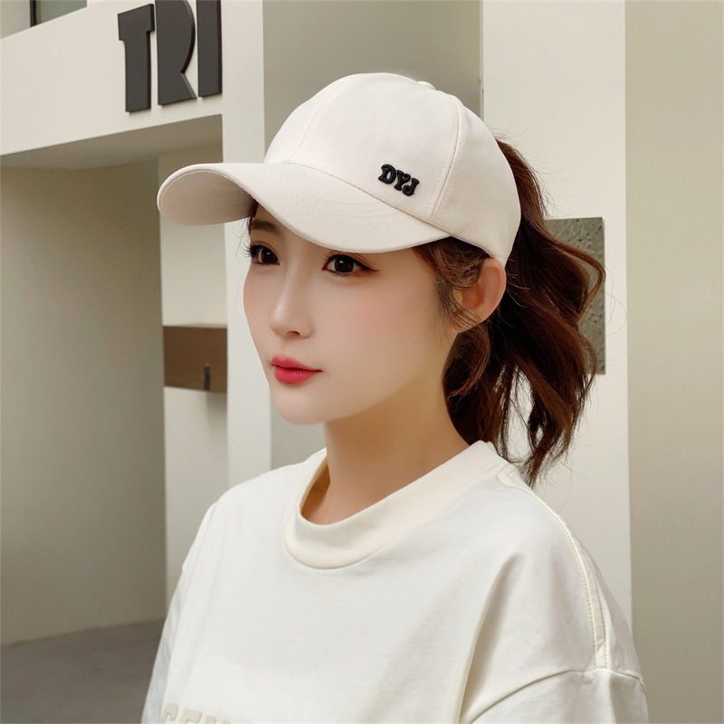 户外棒球帽鸭舌帽高马尾遮阳空顶