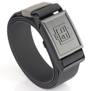 新款快速释放腰带男士编织弹力休闲皮带青年军迷工装快拆作训裤带