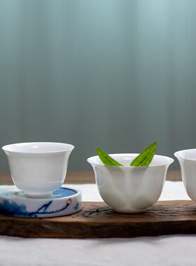 骨瓷茶杯超薄胎透光主人杯茶杯