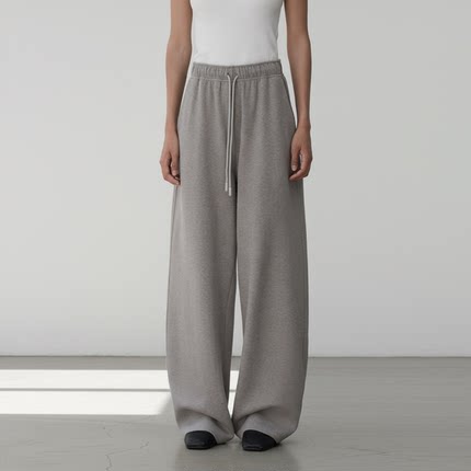 COMMON VALUE「 龛 Niche 」极简廓形松紧针织卫裤 宽松休闲长裤