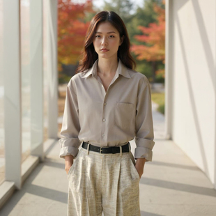 龛 Niche 中性气质复古衬衫 VALUE 宽松衬衣 「 长袖 COMMON 」法式