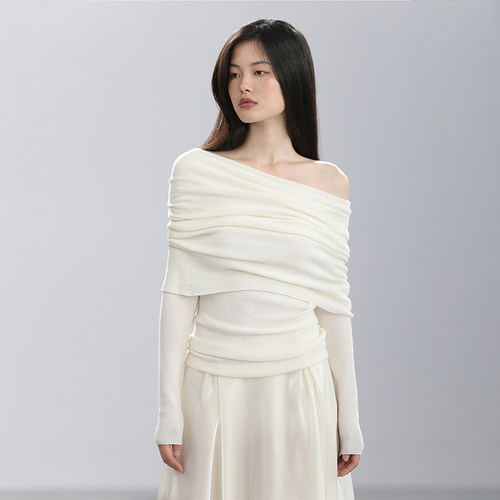 COMMONVALUE一字领柔软针织衫