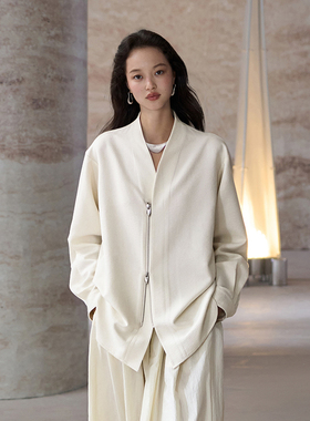 COMMON VALUE「 灵 Πàν」新中式禅意衬衣拉链外套提花衬衫上衣