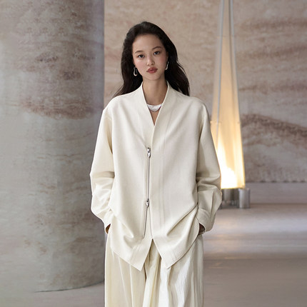 COMMON VALUE「 灵 Πàν」新中式禅意衬衣拉链外套提花衬衫上衣