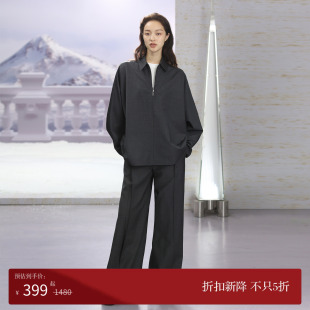 雕塑感阔腿长裤 进口重磅精纺羊毛 VALUE COMMON