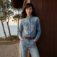 上衣通勤衬衣 禅意领复古牛仔收腰修身 COMMON VALUE「青衿立」春季
