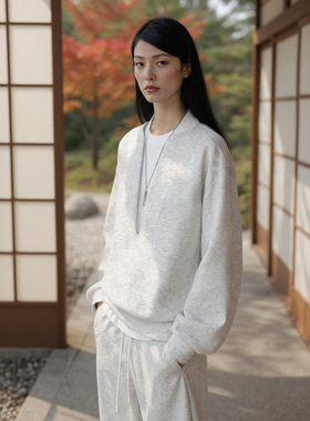 COMMMON VALUE「 禅 Pāra 」禅意廓形卫衣 新中式峡谷领上衣