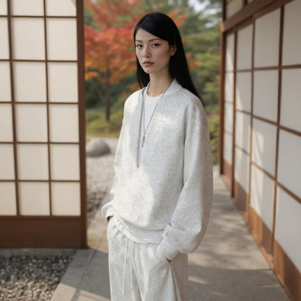 COMMMON VALUE「 禅 Pāra 」禅意廓形卫衣 新中式峡谷领上衣