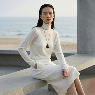 」羊绒卷边堆领针织衫 COMMON Niche 龛 秋冬内搭打底毛衣 VALUE「