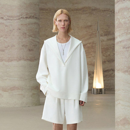 COMMON VALUE「 禅 Pāra 」奥地利重磅莫代尔 连帽长袖卫衣套衫