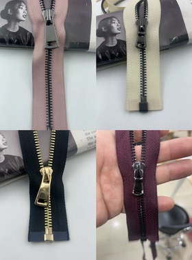 高品质5号Y牙抢色金色金属铜拉链单开闭口双开长拉链服装