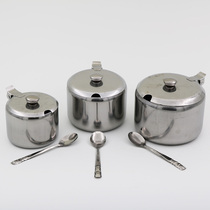 Stainless steel capsicum can with lid sugar cup monosodium glutamate capsicum can capsicum can spoon seasoning bottle seasoning box