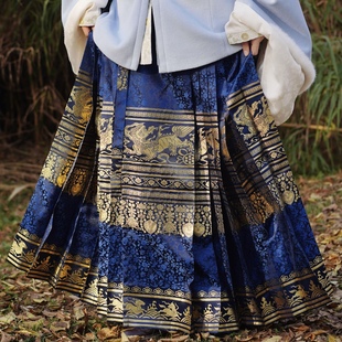 青崖居传统服饰&七十二烟尘 钱家衣橱织金缎马面裙 现货F