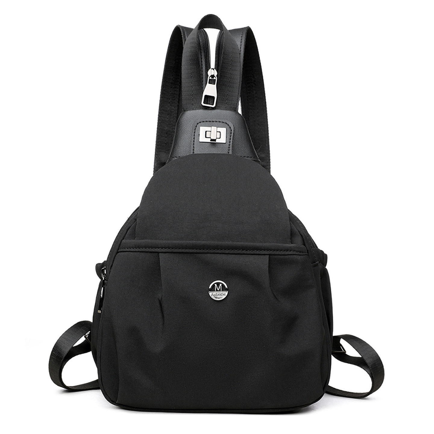 双肩包女士时尚大容量背包单肩斜挎多层小胸包学生外出旅行通勤包