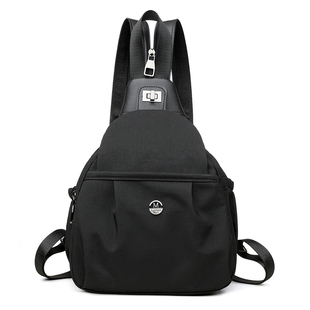 双肩包女士时尚大容量背包单肩斜挎多层小胸包学生外出旅行通勤包