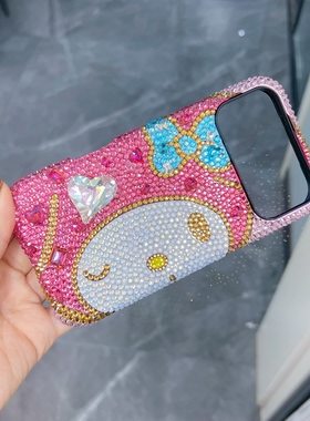 可爱美乐蒂二合一水钻手机壳17pro Max