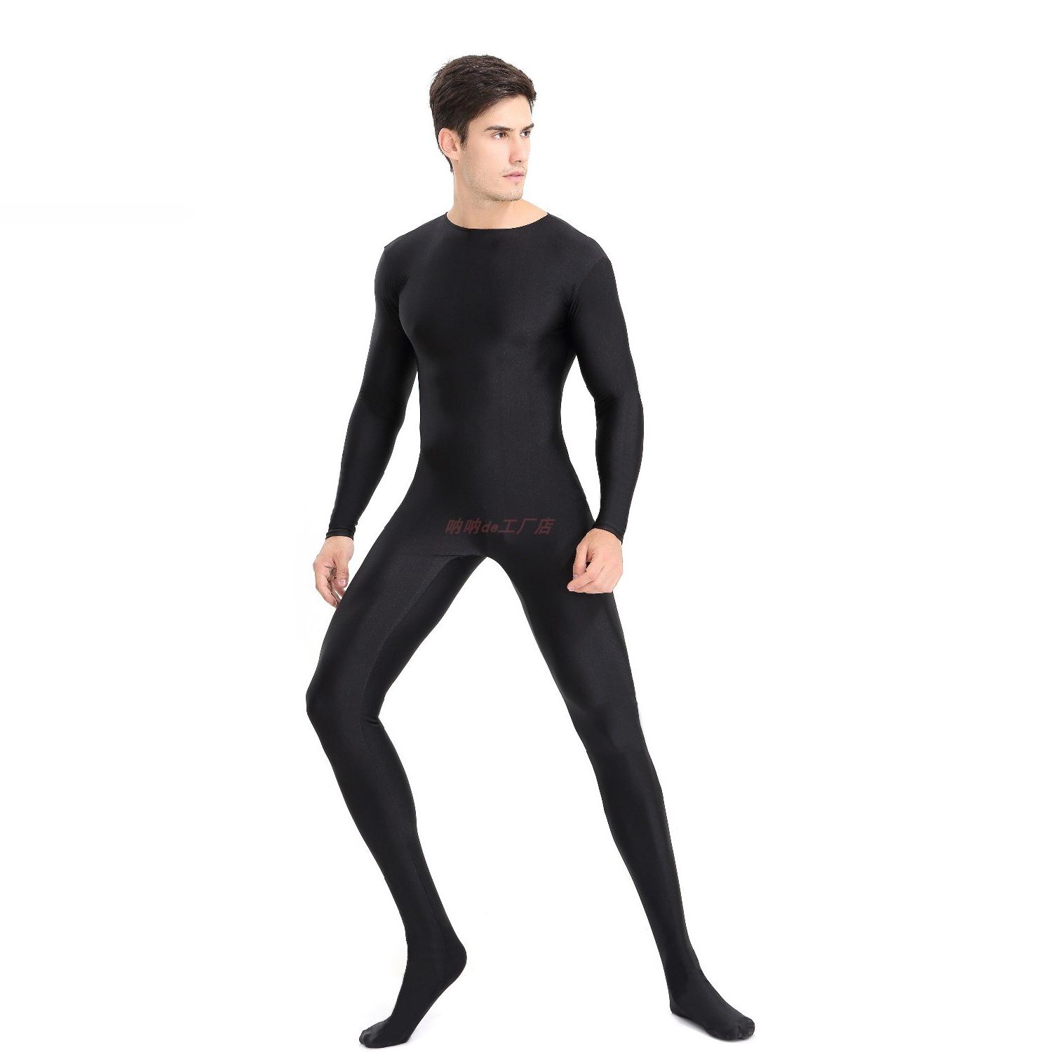 男士艺考形体服莱卡上衣裤子连体学生现代芭蕾舞蹈服训练服练功服