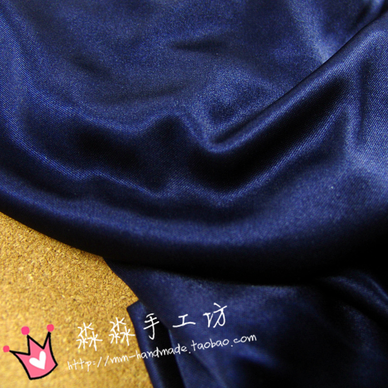 服装布料深蓝色缎面内衬