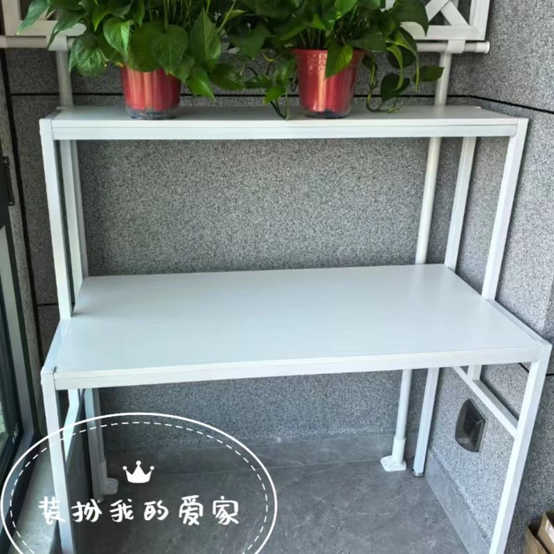 阳台二层阶梯铁艺猫爬架宠物猫粮猫窝置物架简易组装大空间花架子