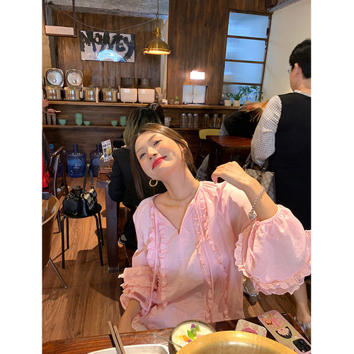 落落狷介宽松棉麻衬衫女