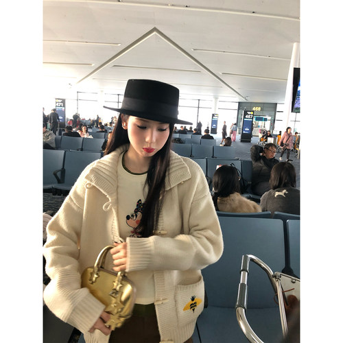 落落狷介羊毛开衫宽松毛衣女外套