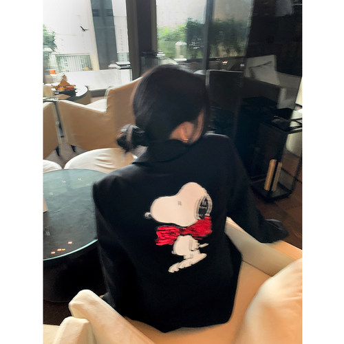 落落狷介黑色西装外套女刺绣