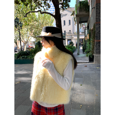 落落狷介环保皮草女毛毛外套