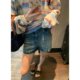 百搭初夏设计感高腰裤 女小个子牛仔短裤 子 2026新款 落落狷介牛仔裤